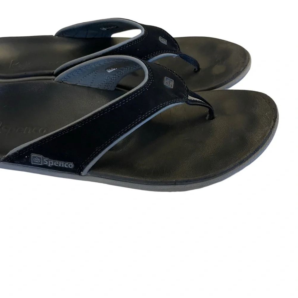 Spenco Men's Polysorb Total Support Yumi Sandals Black/ Pewter.  Size 12